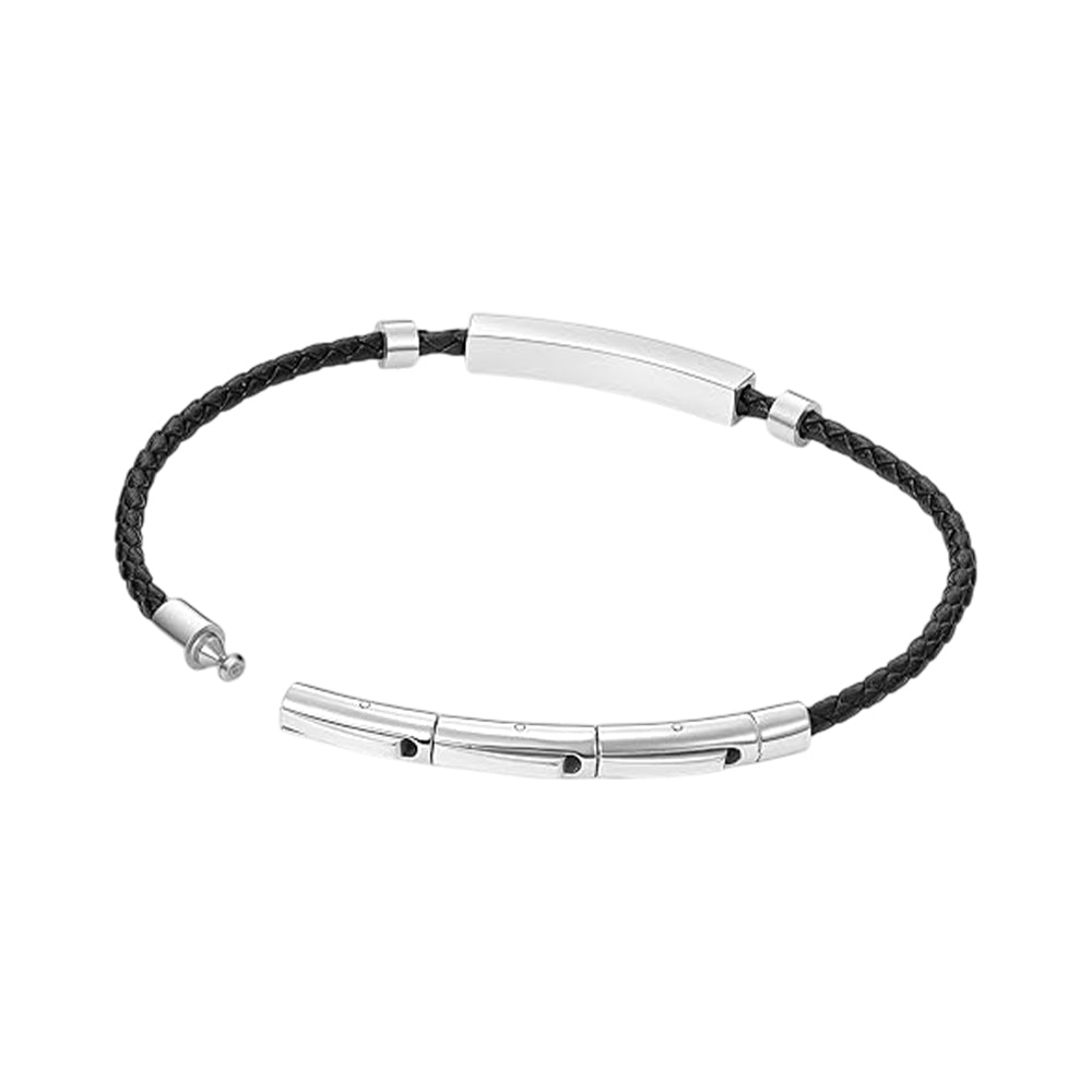 Police Mens Black Leather Bracelet PEAGB0040602 - image 3