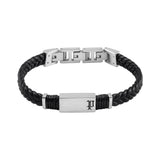 Police Ridgecord Black Leather Men's Bracelet PEAGB0079503 - Image 2