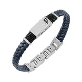 Police Ridgecord Blue Leather Men's Bracelet PEAGB0079501