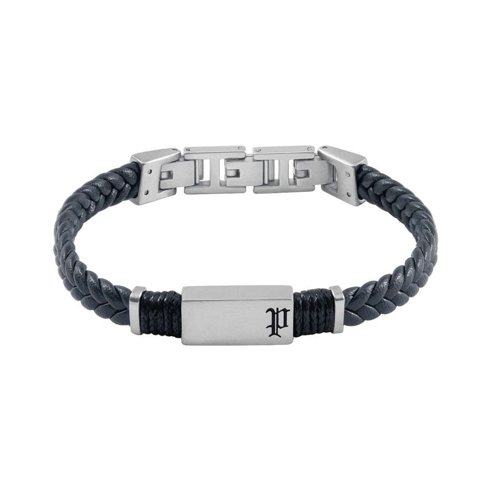 Police Ridgecord Blue Leather Men's Bracelet PEAGB0079501 - Image 2