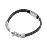 Police Ridgecord Blue Leather Men's Bracelet PEAGB0079501 - Image 3