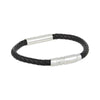 Police Round Up Black Leather Bracelet for Men P PJ 25892BLB/01A