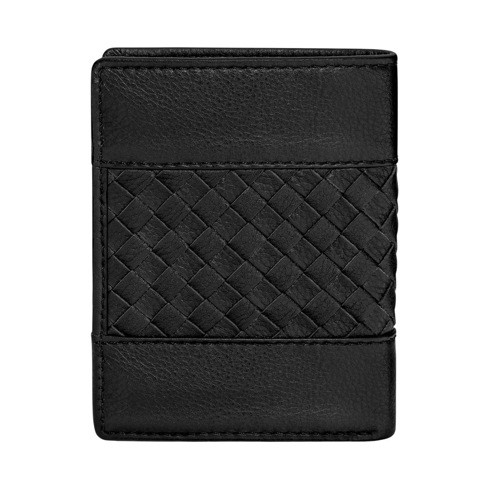 Police Weave Black Genuine Leather Gents Card Case - PELGD2207701 - image 2