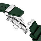 Sandoz Chanet Automatic Open Heart Green Dial Rubber Strap Watch For Men SZWGR0000813 - image 4