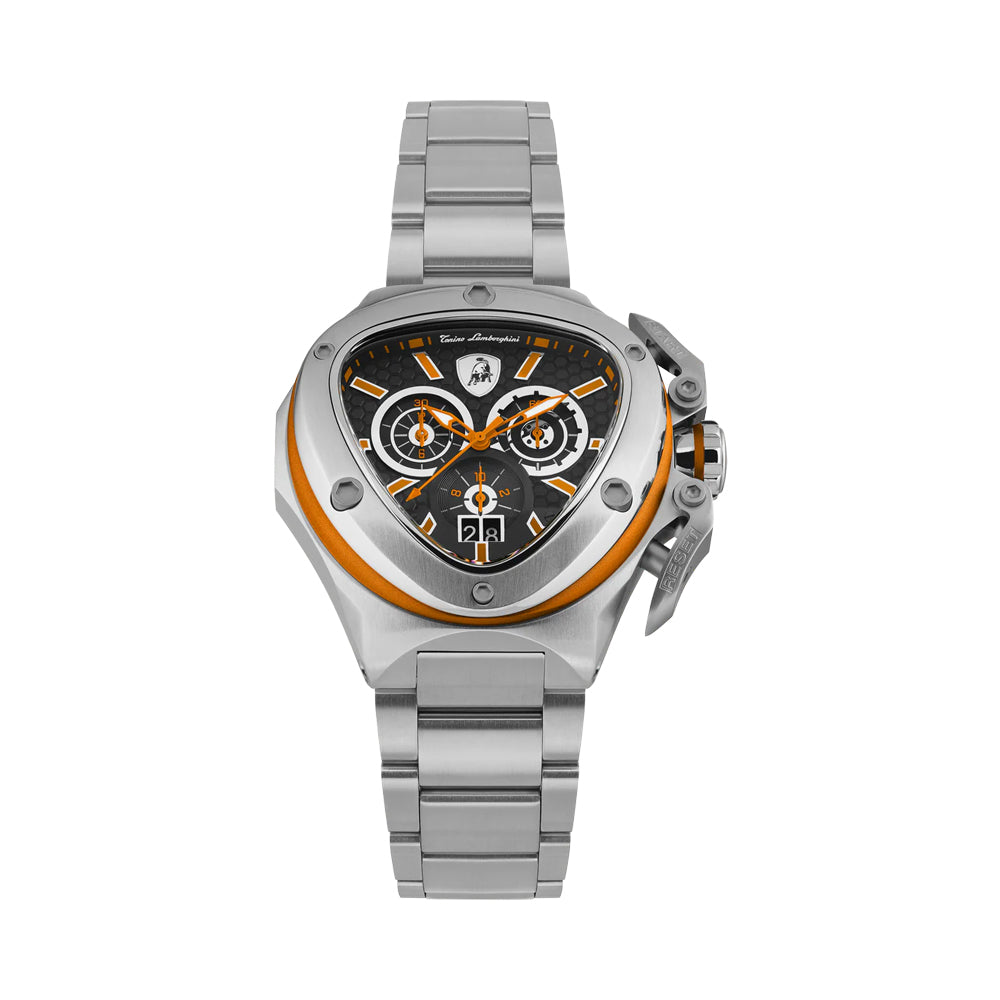 Tonino Lamborghini Spyder Quartz Orange Dial Watch For Men TL9XB-SS-B - image 3