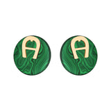 Aigner Avena Gold Malachite Stud Earrings ARJLE0000212 - image 3