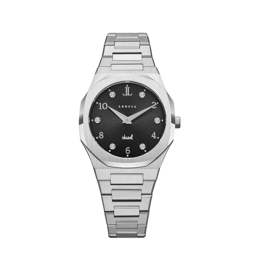 Chisel Noir Watch by Lencia LC0015M