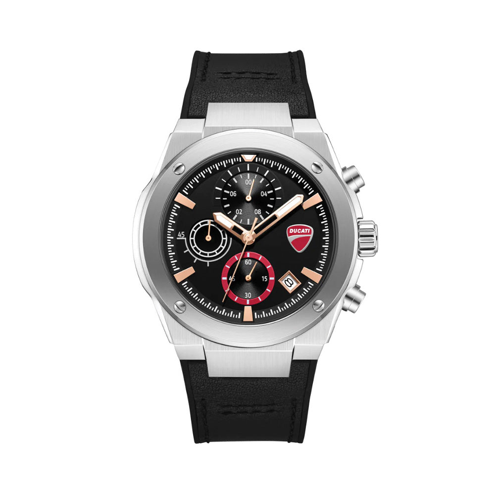 Ducati Chronograph Black Dial Silicone Strap Watch For Men DTWGO0003101