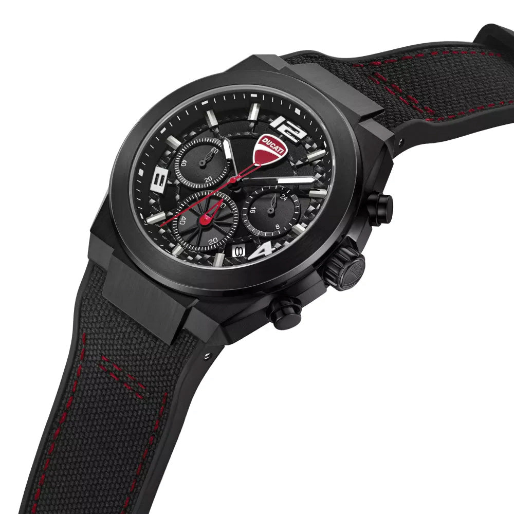 Ducati Chronograph Black Transparent Dial Silicone Strap Watch For Men DTWGC0002003 - image 2