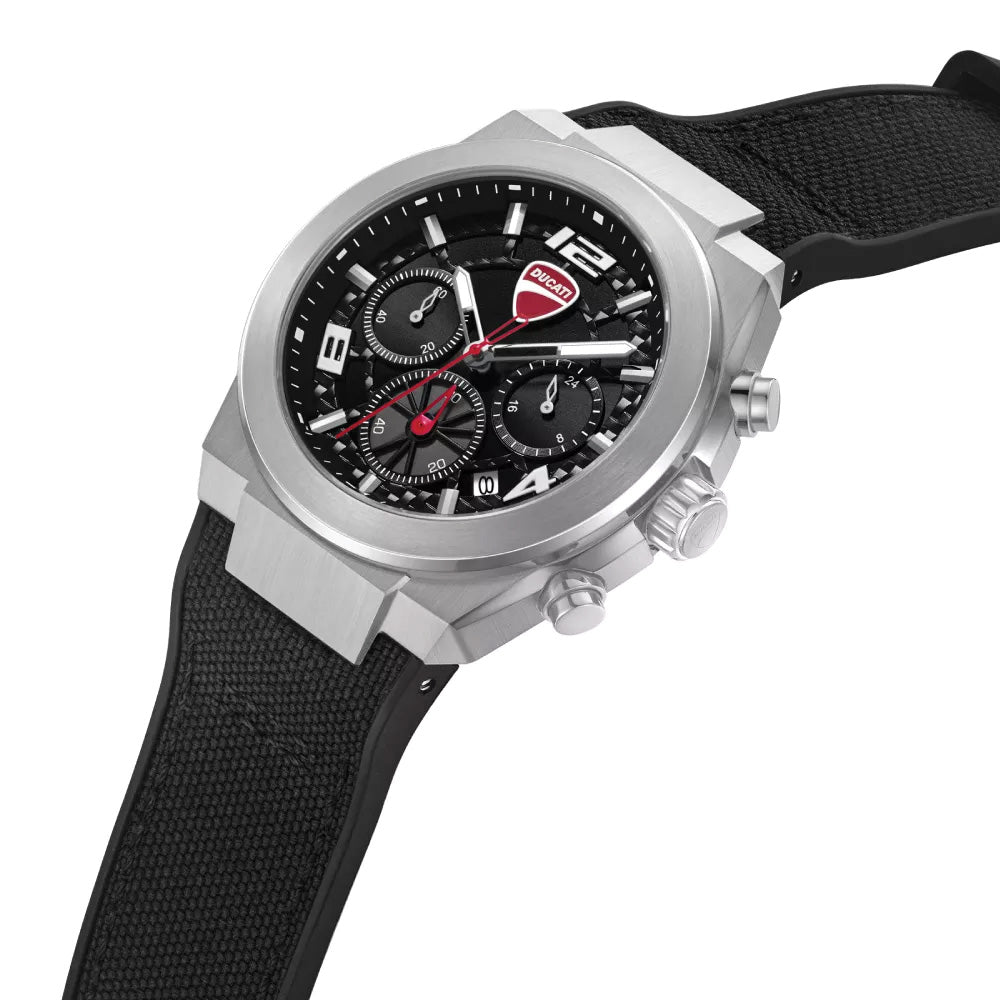 Ducati Chronograph Black Transparent Dial Silicone Strap Watch For Men DTWGC0002004 - image 2