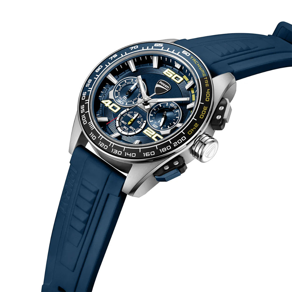 Ducati Corse Chronograph Blue Dial Silicone Strap Watch For Men DTWGO0001705 - image 2