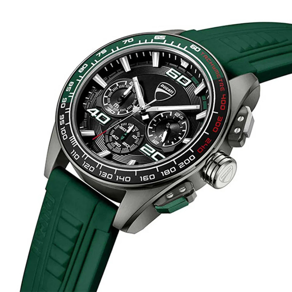 Ducati Corse Chronograph Green Dial Silicone Strap Watch For Men DTWGO0001704 - image 2