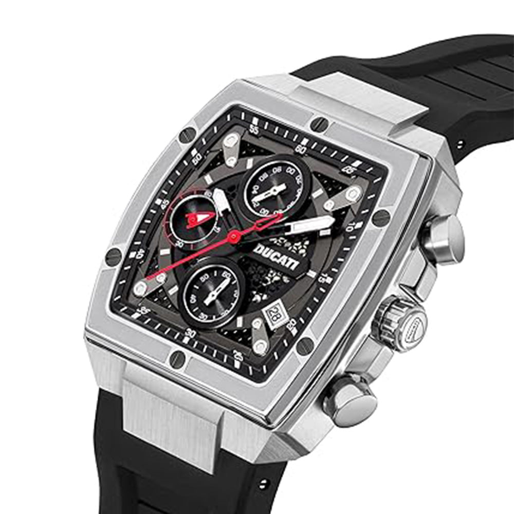 Ducati Quartz Black Dial Silicone Strap Watch For Men DTWGO0001303 - image 2