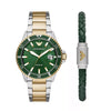 Emporio Armani Three-Hand Date Two-Tone Stainless Steel Watch and Bracelet Set AR80063SET