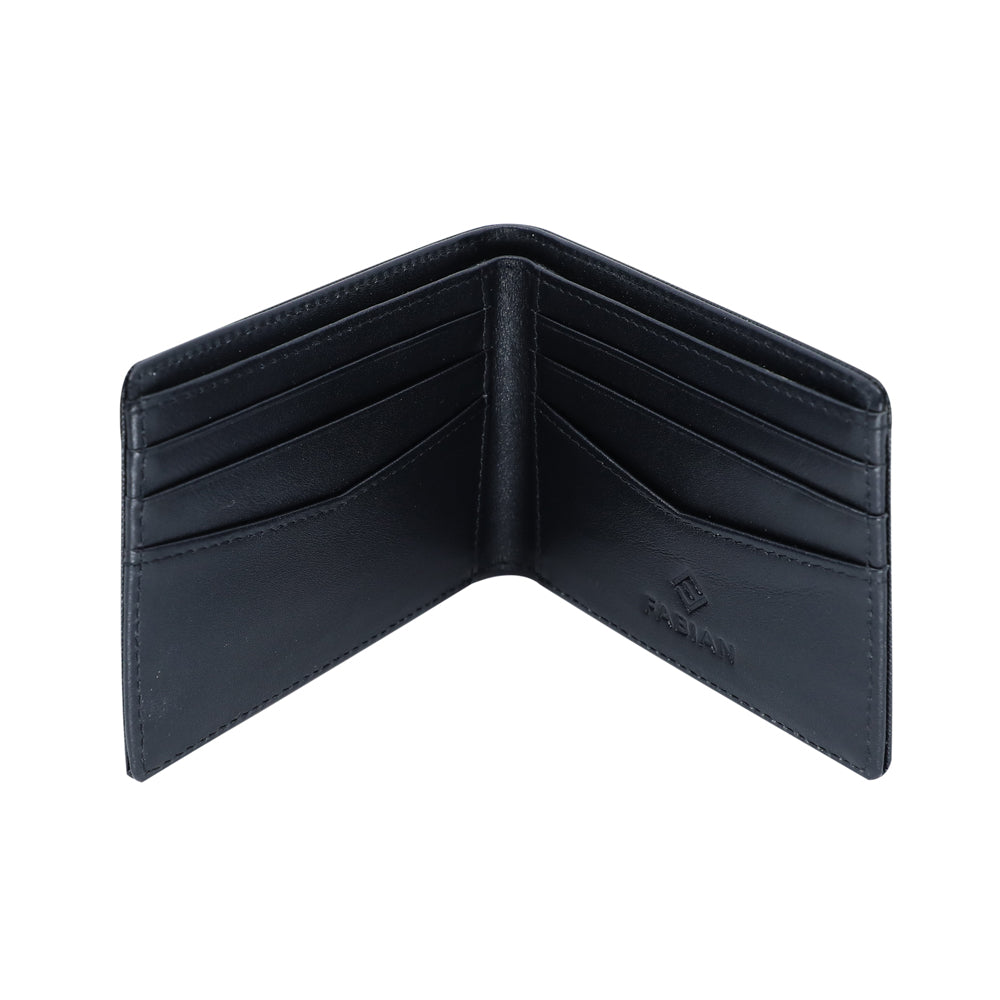 Fabian Leather Black Wallet For Men - FMW-SLG1-B - image 2