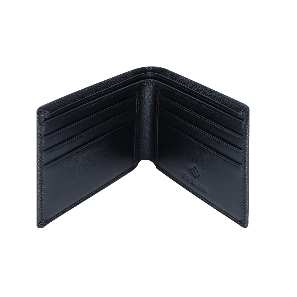 Fabian Leather Black Wallet For Men - FMW-SLG10-B - image 2