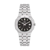 GF Ferre Men's Black Dial Stainless Steel Watch GFSSBK8067G