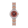 GF Ferre Women's Brown Dial Two-Tone Rose Gold Zircon Watch GFTRBR170088LZ