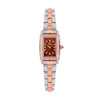 GF Ferre Women's Brown Dial Two-Tone Rose Gold Zircon Watch GFTRBR170089LZ