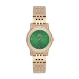 GF Ferre Women's Green Dial Gold Plated Zircon Watch GFGPGN29614LZ