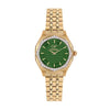 GF Ferre Women's Green Dial Gold Plated Zircon Watch GFGPGN8064LZ