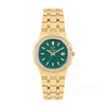 GF Ferre Women's Green Dial Gold Plated Zircon Watch GFGPN8067LZ
