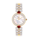 GF Ferre Women's Mother of Pearl Dial Gold Plated Zircon Watch GFGP7800LZ