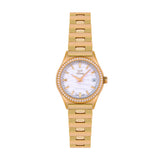 GF Ferre Women's Silver Dial Gold Plated Zircon Watch GFGP24360LZ