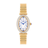 GF Ferre Women's Silver Dial Gold Plated Zircon Watch GFGP8090LZ