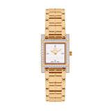 GF Ferre Women's White Dial Gold Plated Zircon Watch GFGP170027LZ