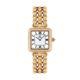 GF Ferre Women's White Dial Gold Plated Zircon Watch GFGP8069LZ