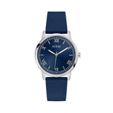 Guess Blue Dial Silicone Strap Men'S Watch GW0973G1