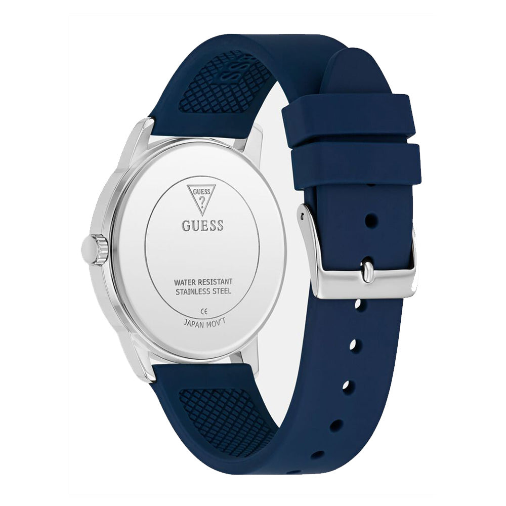 Guess Blue Dial Silicone Strap Men'S Watch GW0973G1 - image 2