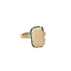 Guess Hashtag Logo Gold Emerald Crystal Ring For Women JUBR04259JWYGEM56
