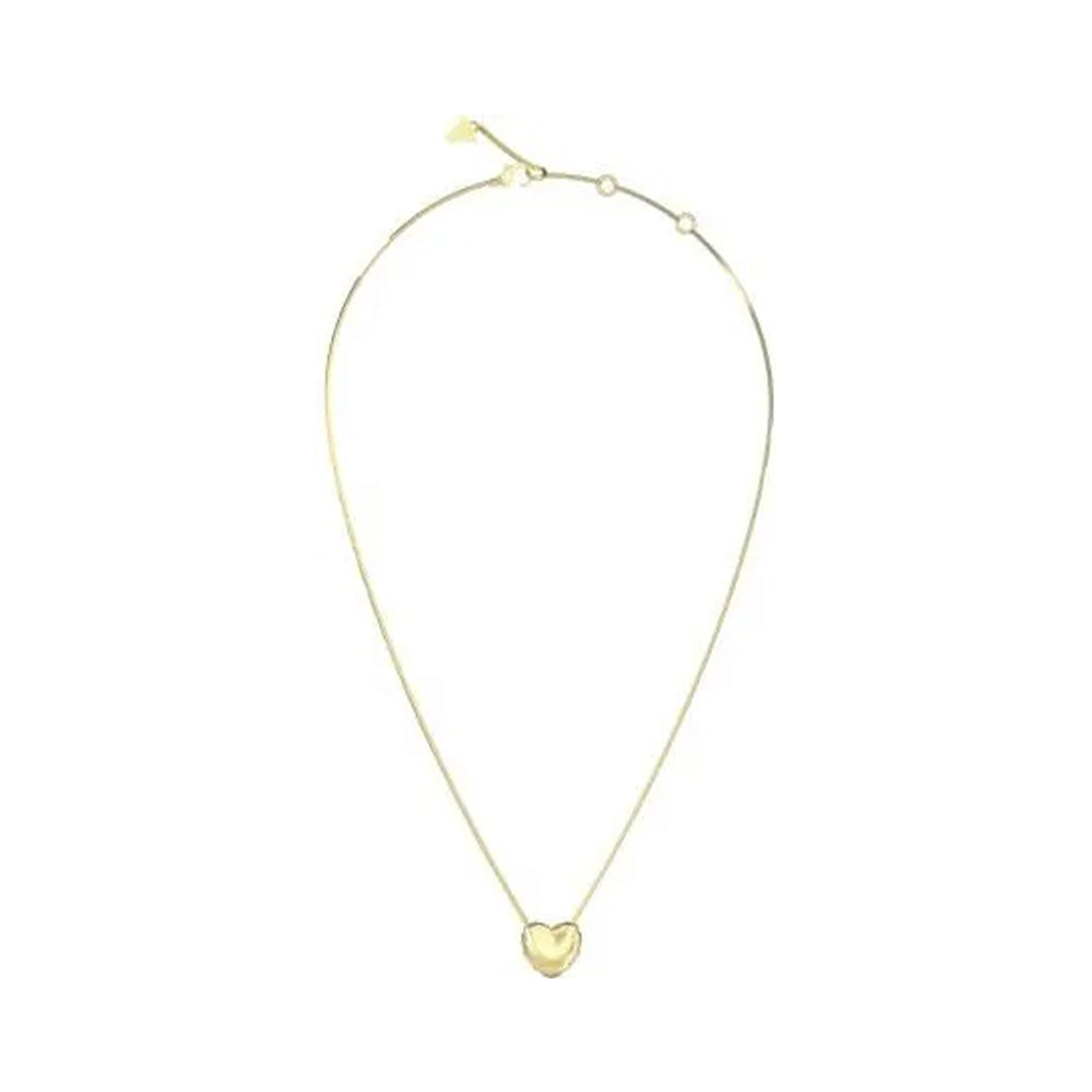 Guess Iconique Gold Heart Logo Necklace For Women JUBN05541JWYGT/U