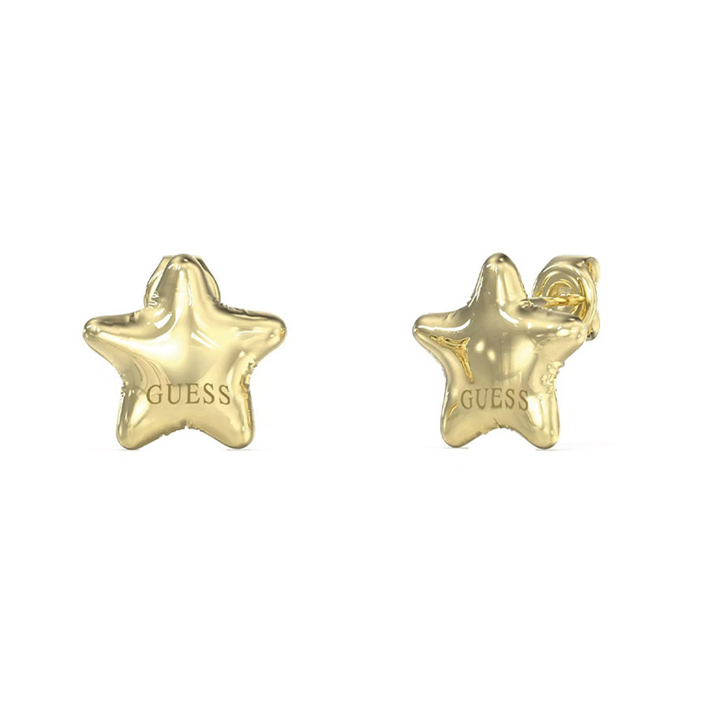 Guess Iconique Gold Star Earrings For Women JUBE05547JWYGT/U