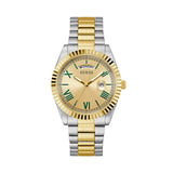 Guess Two Tone Day Date Champagne Dial Men'S Watch GW0265G14