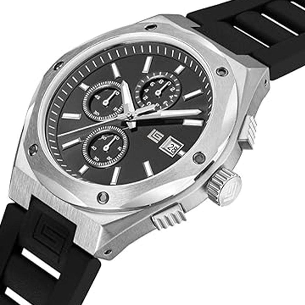 Guy Laroche Renaud Quartz Chronograph Grey Dial Rubber Strap Watch For Men GLWGM0003607 - image 2