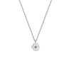 Juvenis Flower Design Pendant JLJ-CG21P0407S-BLU-SS-PND