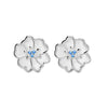 Juvenis Flower Earrings JLJ-CG21E0408S-BLU-SS-ER