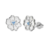 Juvenis Flower Earrings JLJ-CG21E0408S-BLU-SS-ER - image 2