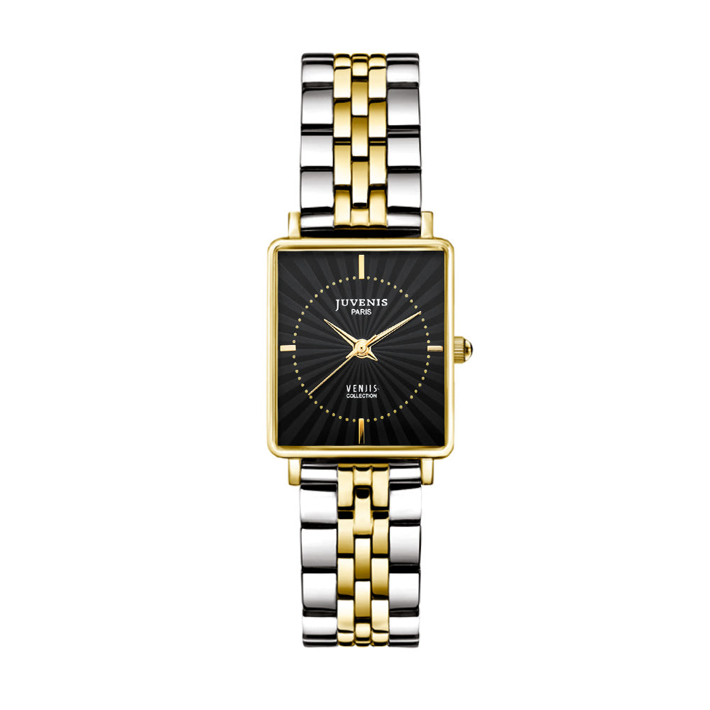 Juvenis Venjis Gold Steel Square Watch JVB0066P - image 2