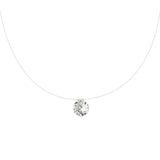 Lencia White Cubic Zirconia Crystal Necklace - image 2