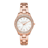 Michael Kors Liliane Three-Hand Rose Gold-Tone Stainless Steel Watch