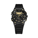 Police Batman Crusader Set Black Gold Chronograph Silicone Mens Watch PEWGQ0089902 SET