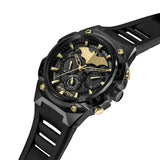 Police Batman Crusader Set Black Gold Chronograph Silicone Mens Watch PEWGQ0089902 SET - Image 2