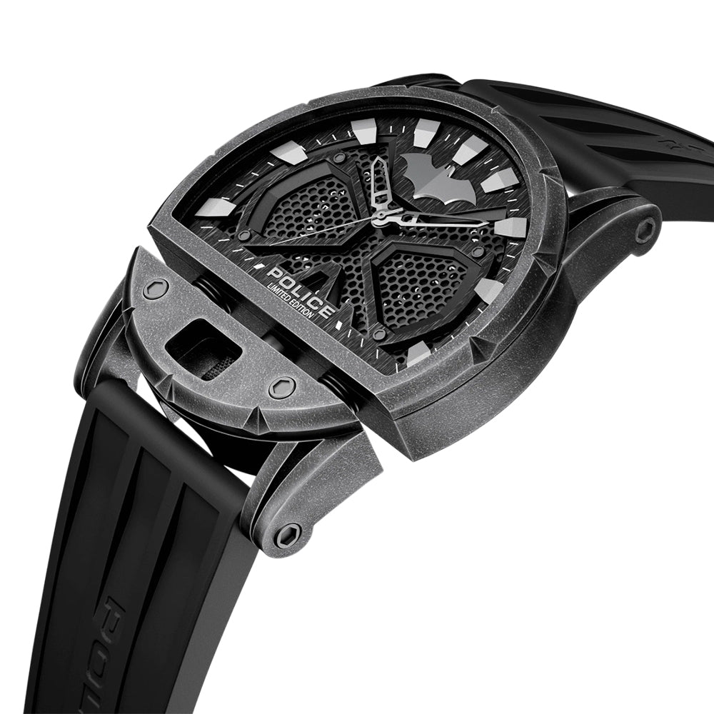 Police Batman Dark Side Men's Black Silicone Analog Watch PEWGN0075401 - image 2