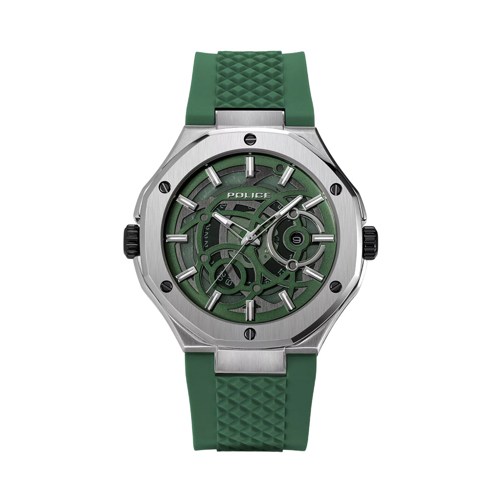 Police Dual Reversible Green and Black Silicone Men Watch - PEWGQ0081902 - image 2