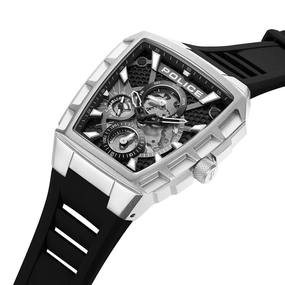 Police Tough Gear Black Silicone Strap Mens Watch PEWGQ0056809 - image 2