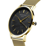 Rosefield Pearl Edit Mesh Black Gold Women Watch RBGMG-R07 - image 3